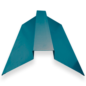 Конек фигурный 130х130мм  ral 5021 "Морская волна" 1.25 м