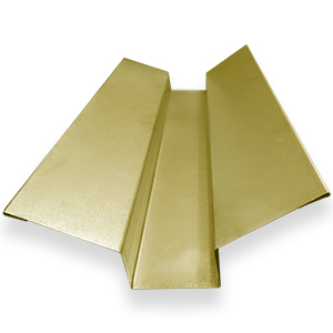 Накладка ендовы 80х80мм  ral 1018 "Желтый" 1.25 м